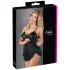 Cottelli - babydoll med flæser - sort lingeri - XXL