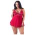 Cottelli Plus Size - babydoll - blonde - rød - plus size lingeri