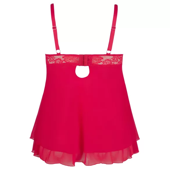 Cottelli Plus Size - babydoll - blonde - rød - plus size lingeri - 2XL