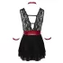 Cottelli Bondage - blonde babydoll med halterneck (sort) - L