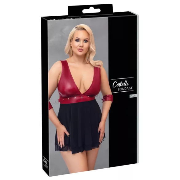 Cottelli Bondage Plus Size - babydoll (rød)