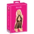 Kissable - babydoll med halsbånd - blonder - sort