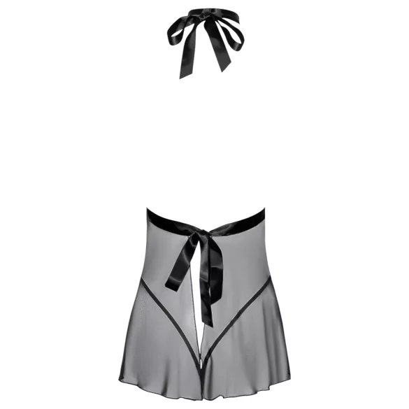 Kissable - babydoll med halsbånd - blonder - sort