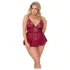 Cottelli Curves - minikjole sæt - blonde - rød