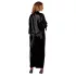 Cottelli - satin morgenkåbe - sort - 2XL/3XL