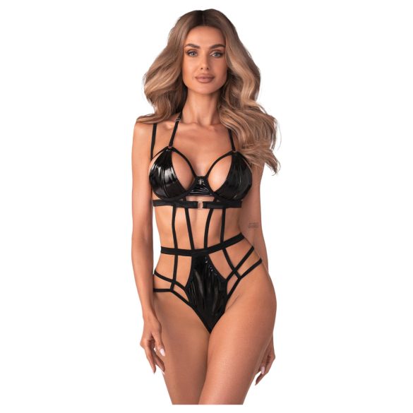 Obsessive Keira - body med stropper - sort - L/XL