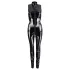 Black Level - catsuit med lynlås - blank vinyl - sort - S