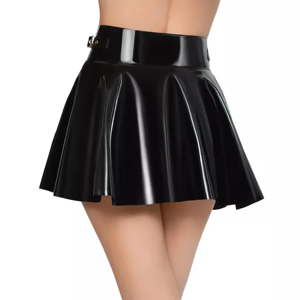 Black Level - laknederdel - plisseret - sort - L