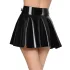 Black Level - laknederdel - plisseret - sort - L