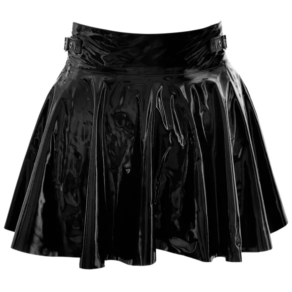 Black Level - laknederdel - plisseret - sort - L