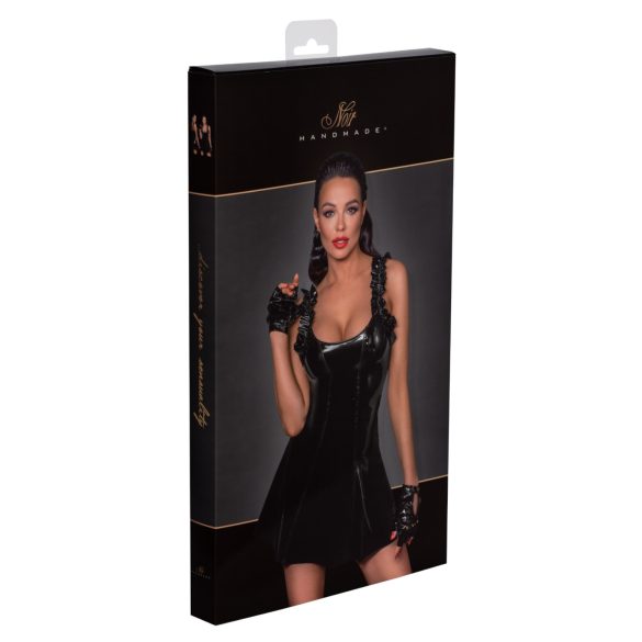 Noir - flæsekjole i mini-længde (sort) - L