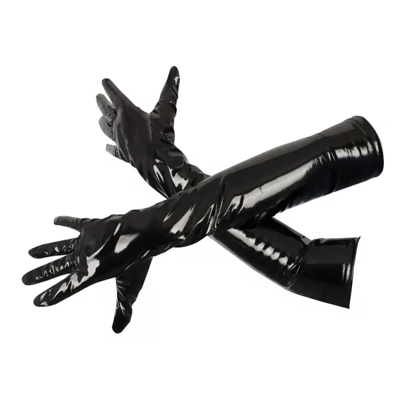 Black Level - lakk handsker - sort - blank - M