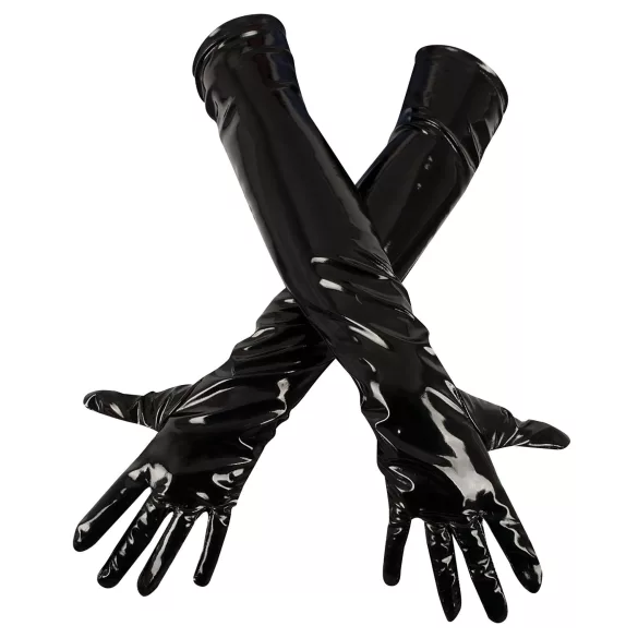 Black Level - lakk handsker - sort - blank - XL