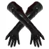 LATEX - lange latexhandsker - unisex - sort - M