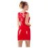 Late X ærmeløs latex minikjole (rød) - XL