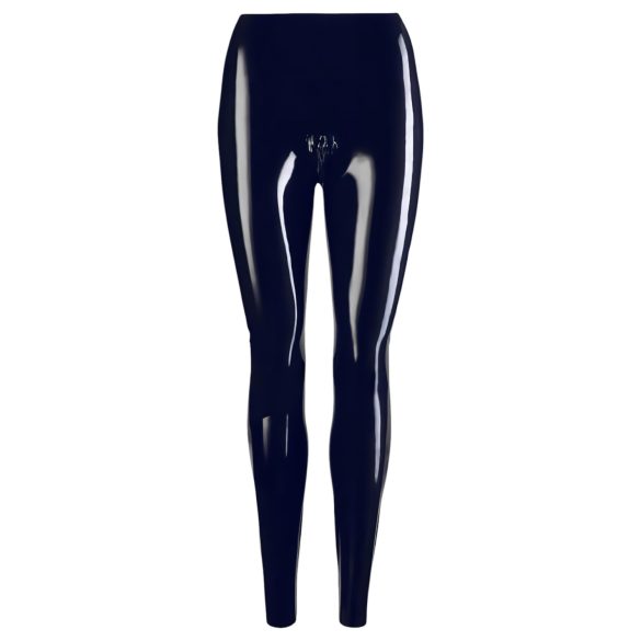 LATEX - leggings med lynlås - sort latex - S