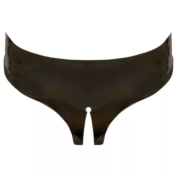 LATEX - åben trusse til kvinder - sort latex - S-L