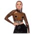 LATEX - gennemsigtig latex top (gennemsigtig-sort) - M