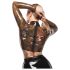 LATEX - gennemsigtig latex top (gennemsigtig-sort) - M