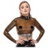 LATEX - gennemsigtig latex top (gennemsigtig-sort) - M