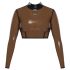 LATEX - gennemsigtig latex top (gennemsigtig-sort) - M