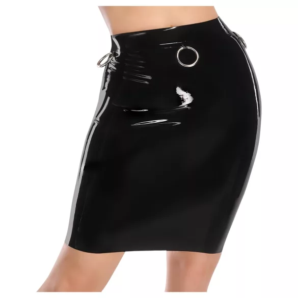 LATEX - latex midi-nederdel (sort)