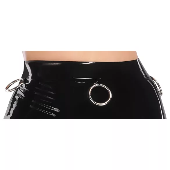 LATEX - latex midi-nederdel (sort)