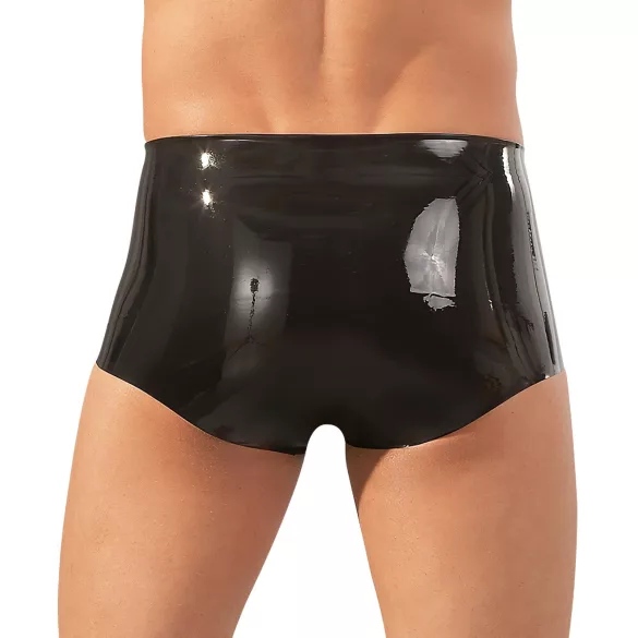 Latex-boxershorts + penishylster (sort) - L/XL