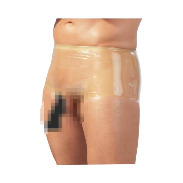 LATEX - boxershorts med penishylster - natur latex