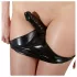 Late X dametrusse med indbygget dildo (sort) - M