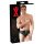 LATEX - herreunderbukser med indvendig analdildo (sort) - L