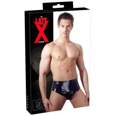   Late X herreunderbukser med indvendig konisk analdildo (sort)