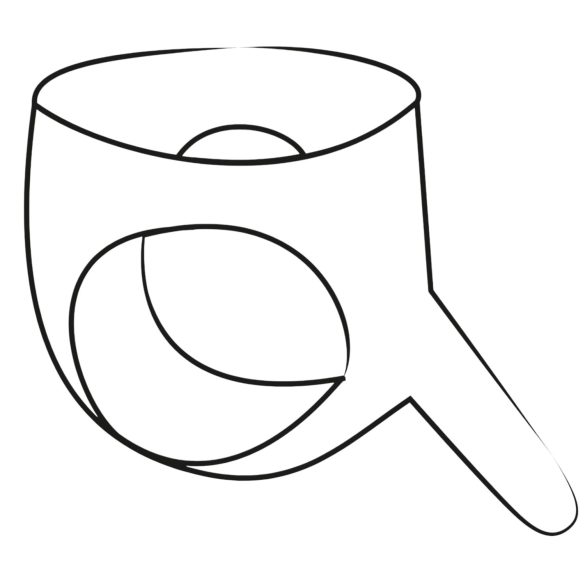 LATEX - latextrusse med ekstern dildo - sort - S-L