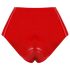 LATEX - livagtigt dildo med base (rød)