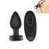 Mrow - lysende, radiostyret anal vibrator (sort)