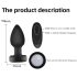 Mrow - lysende, radiostyret anal vibrator (sort)
