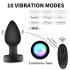 Mrow - lysende, radiostyret anal vibrator (sort)