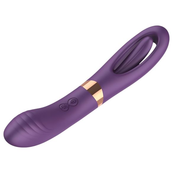 Funny Me Dual - vibrator og klitorisstimulator - genopladelig - lilla