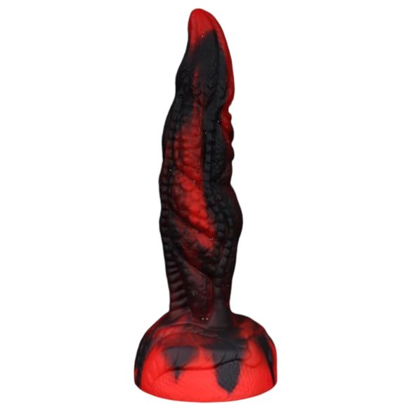 OgazR Hell Dong- rillet dildo - 20 cm (rød)