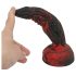 OgazR Hell Dong- rillet dildo - 20 cm (rød)