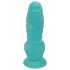 OgazR Havslange - rillet dildo - 17 cm (blå/hvid)