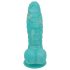 OgazR Havslange - rillet dildo - 17 cm (blå/hvid)