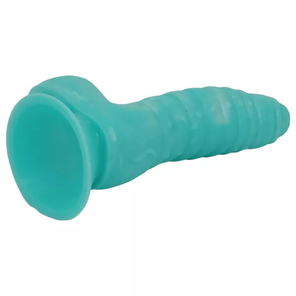 OgazR Sea Serpent - dildo med riller - 17 cm - blå/hvid