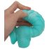 OgazR Havslange - rillet dildo - 17 cm (blå/hvid)