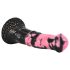 Bad Horse - silikone dildo, 18cm, sort/pink