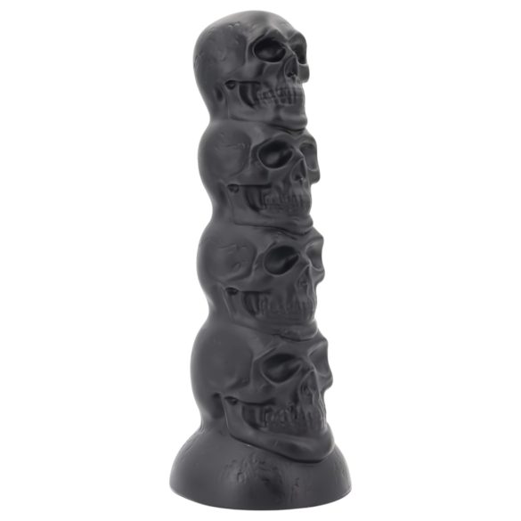 Toppedmonster - dildo med kranieform - 22 cm - sort