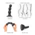 Strap-on-me Balls M - kugleformet, sugekop dildo (sort)
