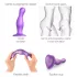 Strap-on-me Curvy S - bølget dildo med sugekop (lilla)