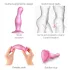 Strap-on-me Curvy S - bølget dildo med sugekop (pink)