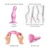 Strap-on-me Curvy M - bølget, med sugekop dildo (pink)